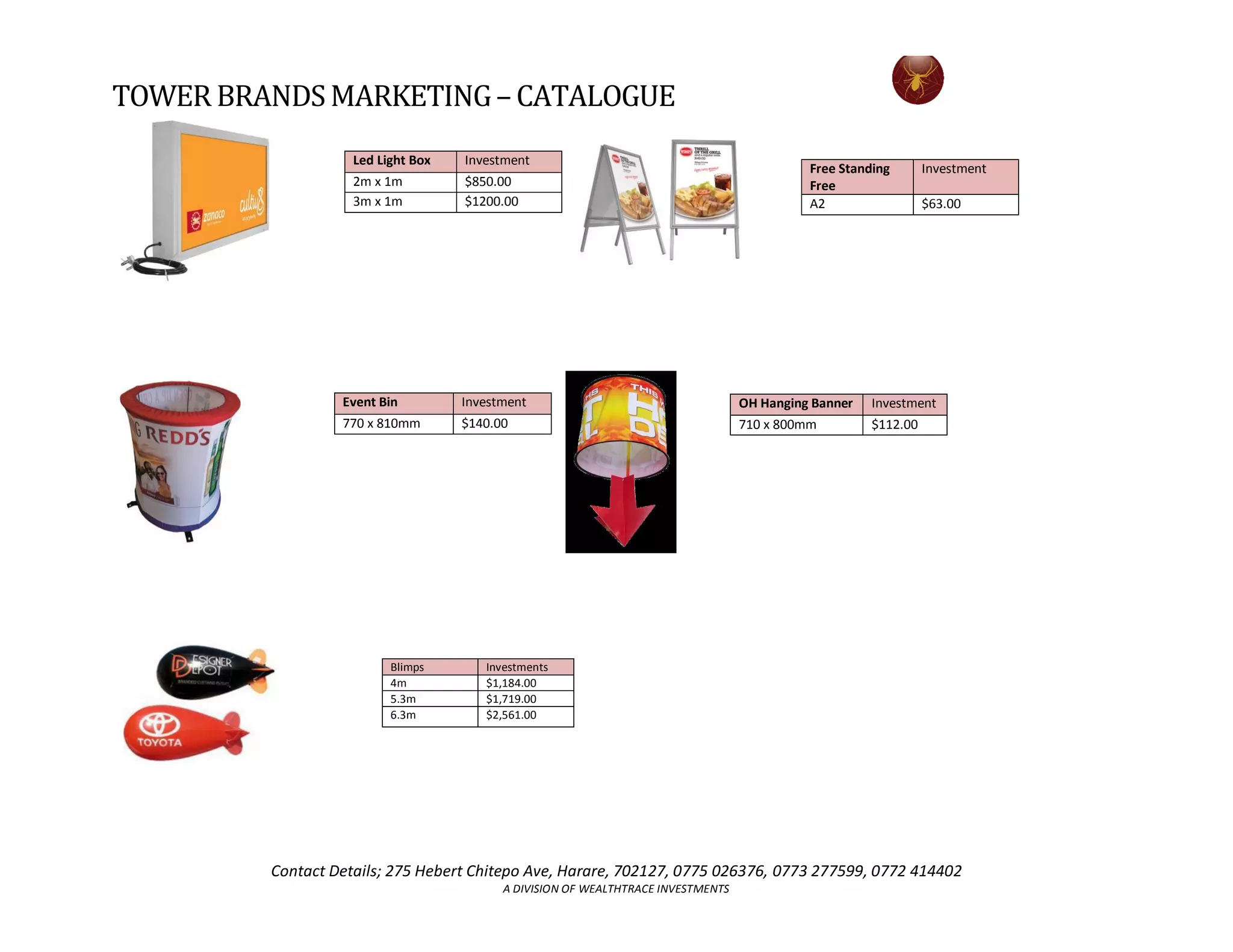 Tower Brands Marketing Catalogue PDF