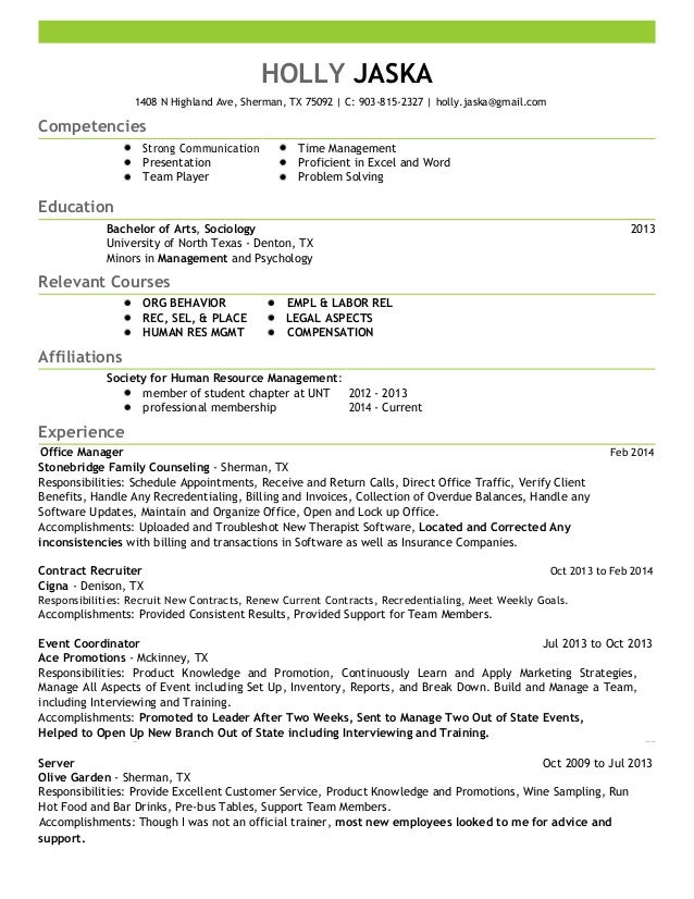 Holly Jaska Resume