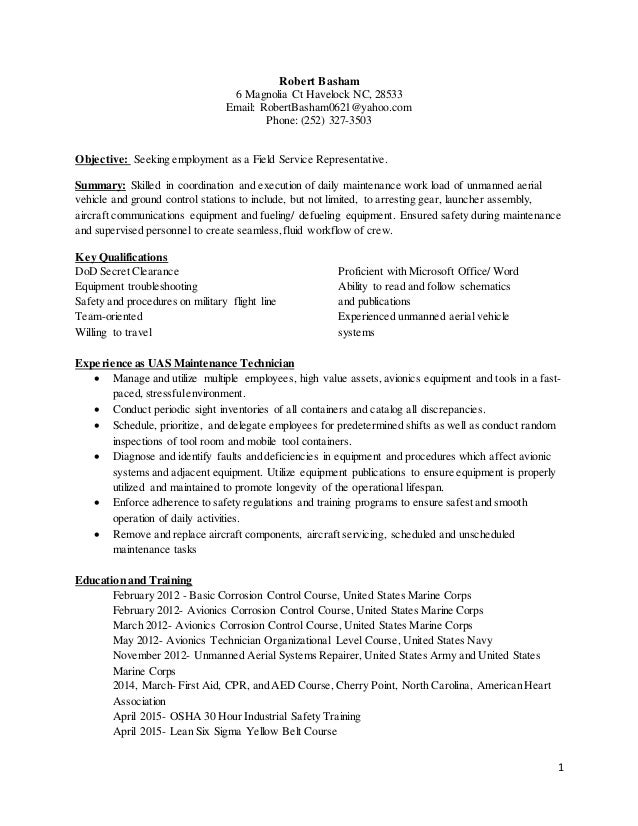 resume uav objective sample on resumes