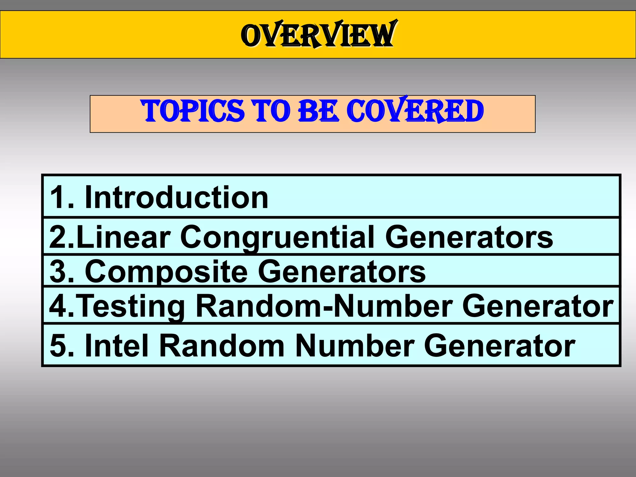 Random number generator | PDF
