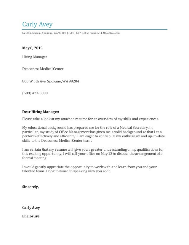 Cover Letter Final Draft Cover Letter Final Draft