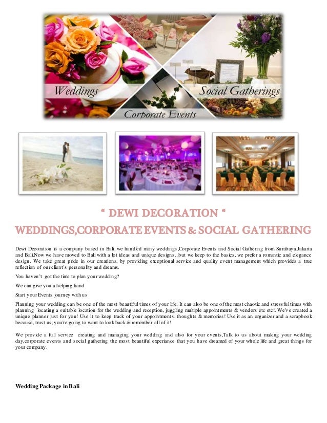 dewi decoration package social gathering flyer