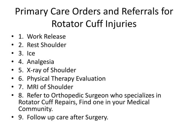 Rotator Cuff Evaluation | PPT
