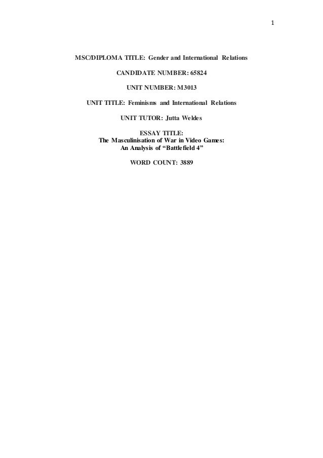 essay on international relations