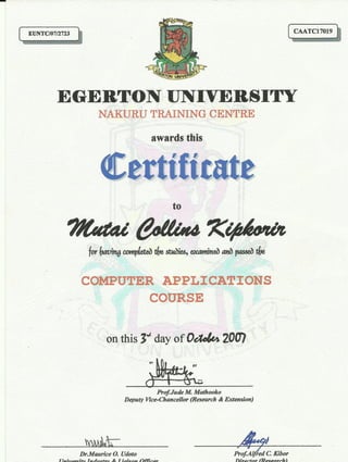 Computer Application Certificate