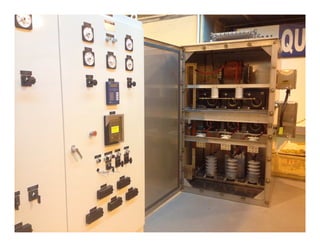 STEAM TURBINE CONTROL PANEL
Instrument and Relay Cubicle for 13.8KV, 3-Phase, 60Hz Generator
NEMA 12 enclosure / UL508A Certified
GENERATOR INCOMING LINE CUBICLE
Surge equipment, relaying CTs, neutral-grounding components
Stainless steel NEMA 4X enclosure
 