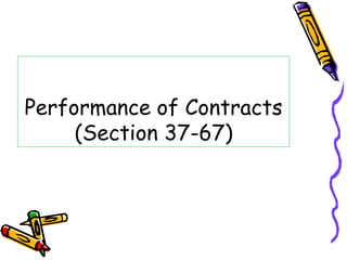 Performance of Contracts
(Section 37-67)
 