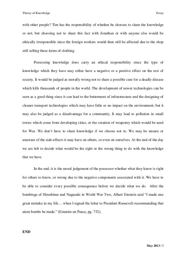 how to write a tok essay