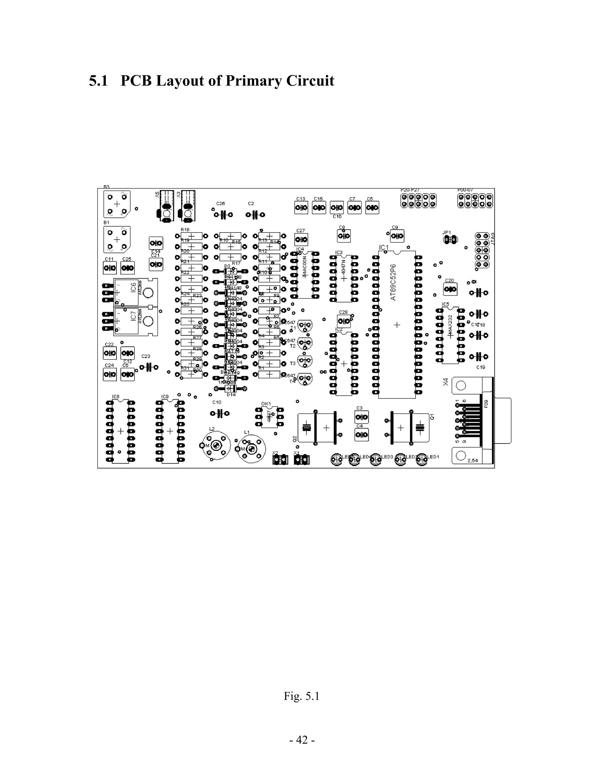 - 42 -
5.1 PCB Layout of Primary Circuit
Fig. 5.1
 