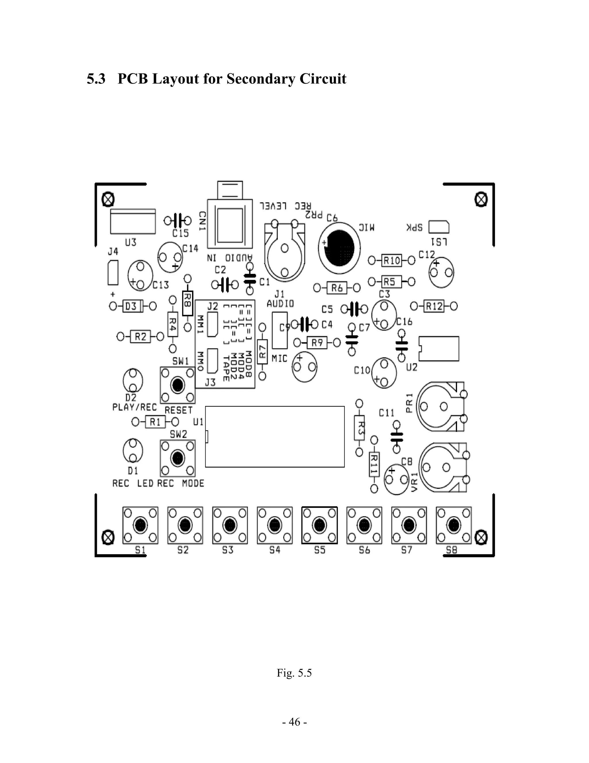 - 46 -
5.3 PCB Layout for Secondary Circuit
Fig. 5.5
 
