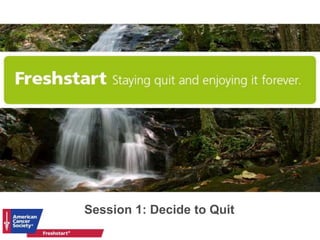 Freshstart Facilitator Training
Session 1: Decide to Quit
 
