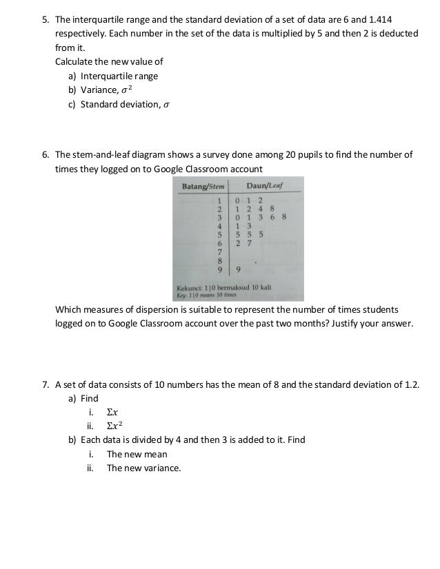 Measures Of Dispersion Of Ungrouped Data