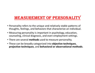 Psychology measures personality of individuals | PDF