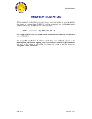 Calcium_Carbide_Project_Report_Sample | PDF