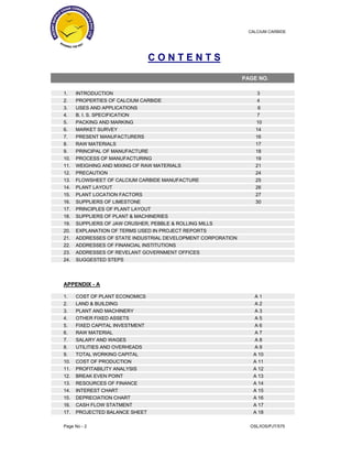 Calcium_Carbide_Project_Report_Sample | PDF