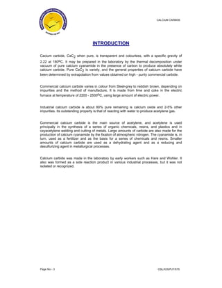 Calcium_Carbide_Project_Report_Sample | PDF
