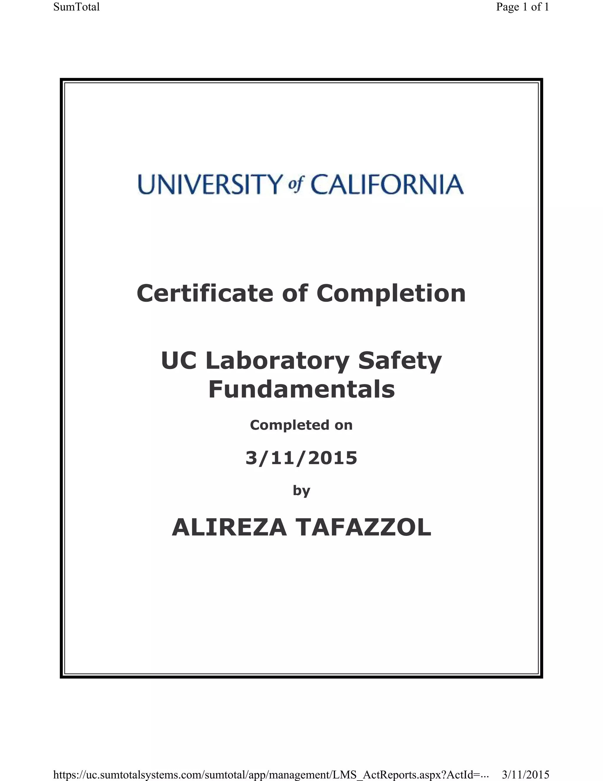 UC Laboratory Safety Fundamentals PDF
