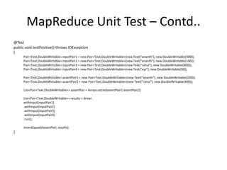 An introduction to Test Driven Development on MapReduce | PPTX
