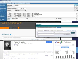 What Resources Provide the H-Index?
h-index is automatically calculated by:
• Web of Science
• Scopus
• Publish or Perish (free download), based on
Google Scholar’s data
• Google Scholar Citations (to track your
personal h-index)
Can also do a manual calculation of h- Index
 