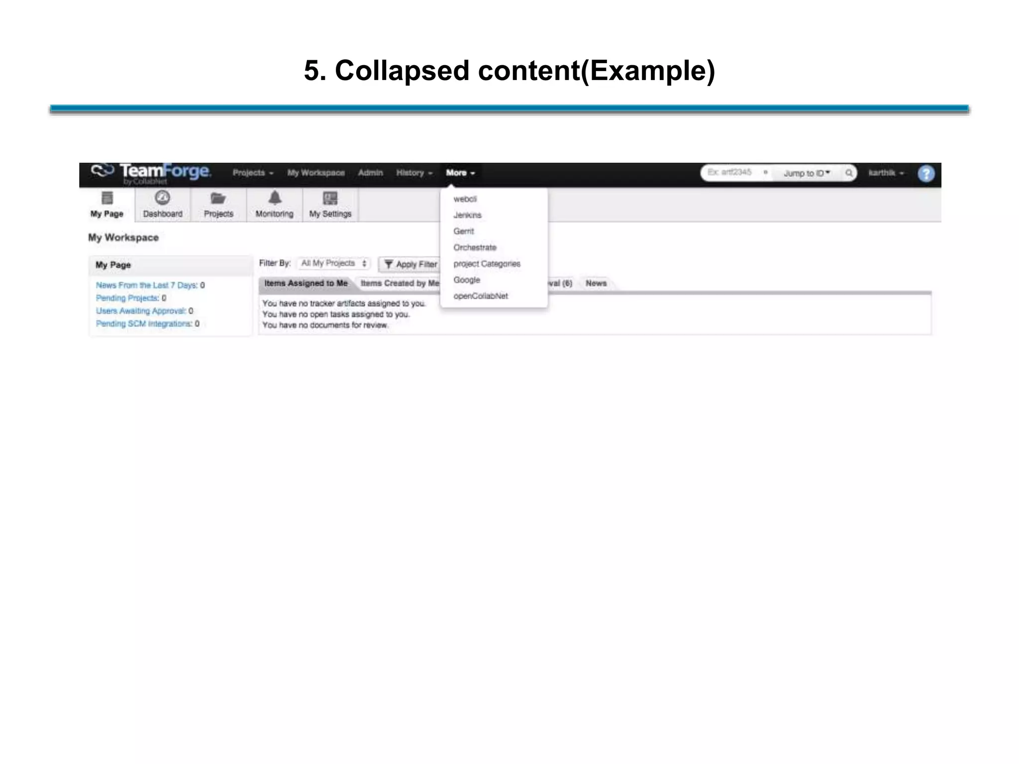 5. Collapsed content(Example)
 