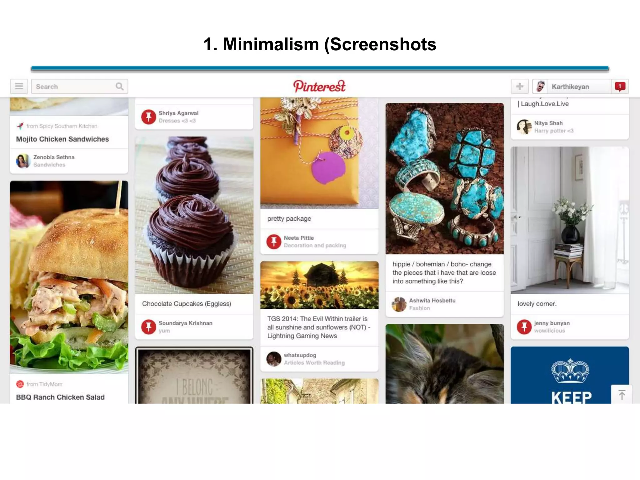 1. Minimalism (Screenshots
 