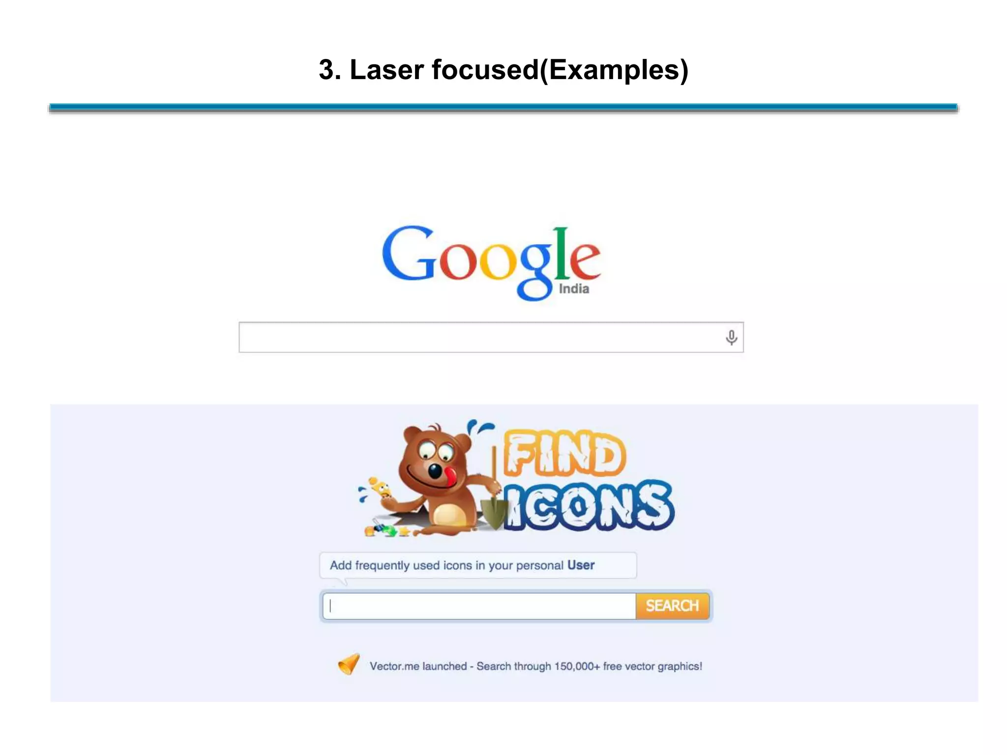 3. Laser focused(Examples)
 