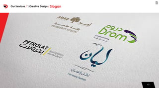 424242
Our Services / 1.Creative Design / Slogan
 