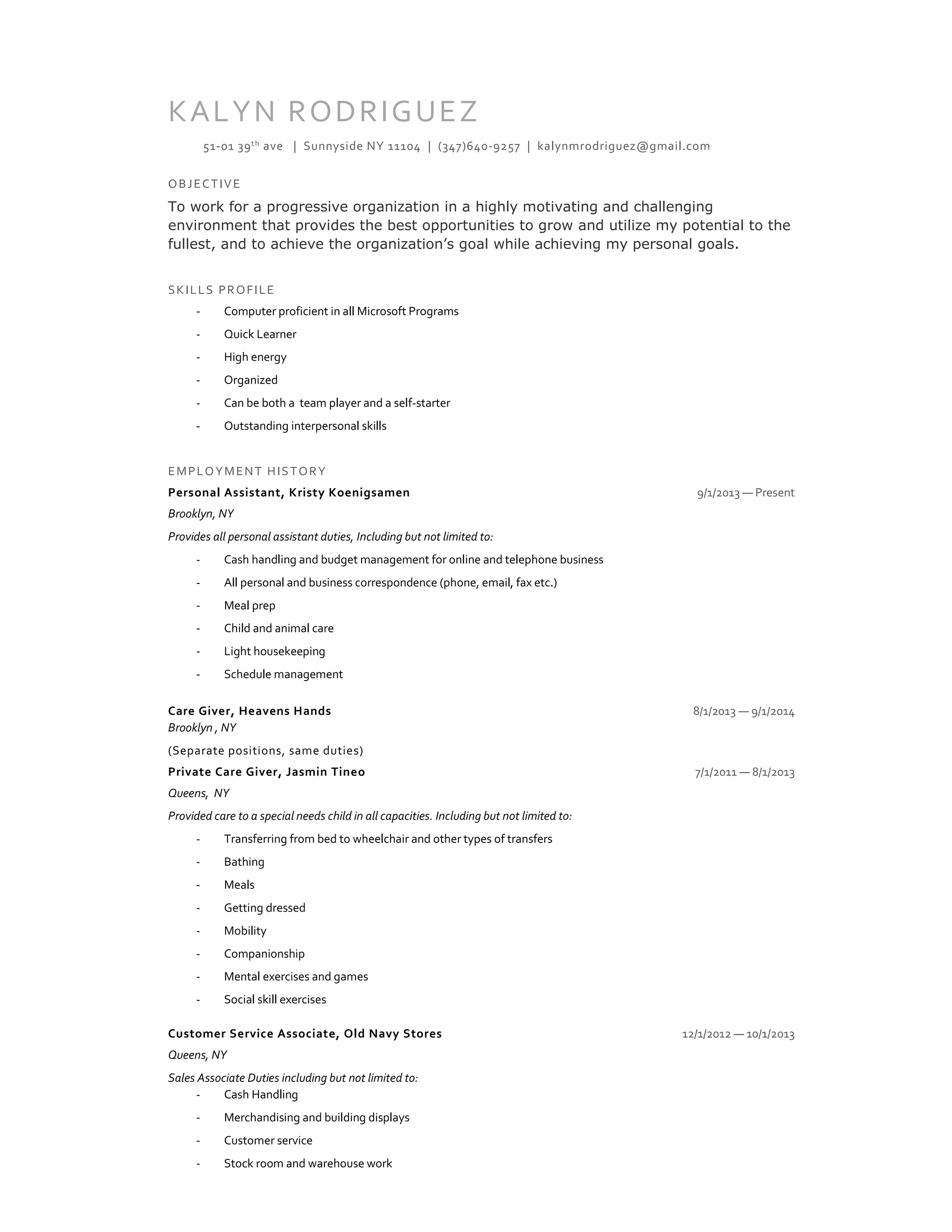 Kalyn Resume | PDF