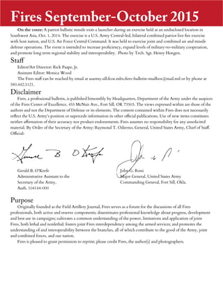 Staff Ride Article in Fires Bulletin See Pages 6 & 7 | PDF