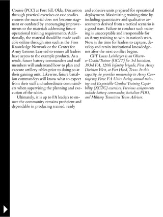 Staff Ride Article in Fires Bulletin See Pages 6 & 7 | PDF