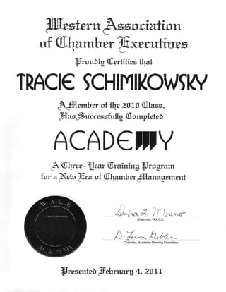 Academy Certificate