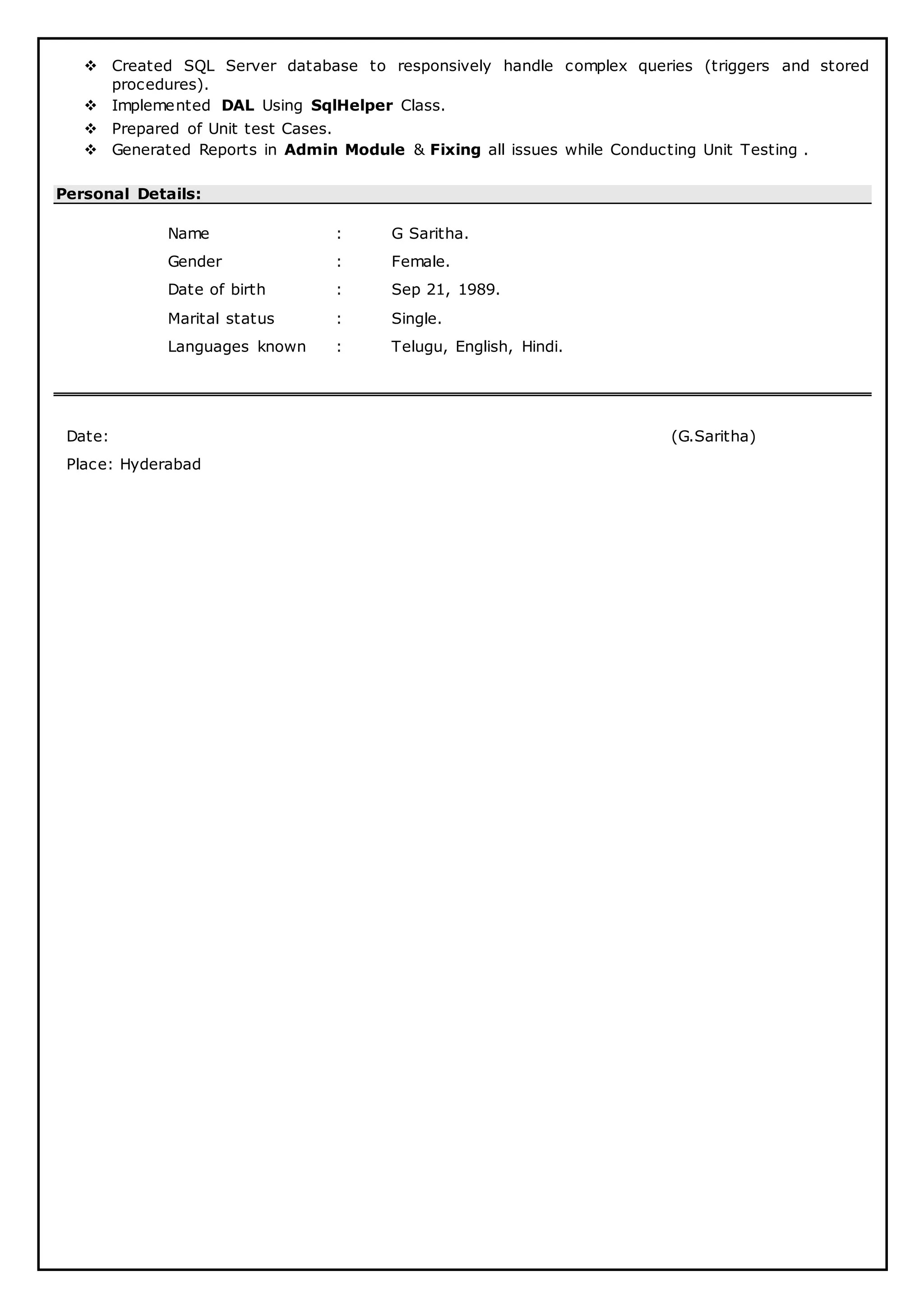 Saritha gudala resume pdf