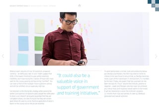 19
(theory) exam requires 43 out 50 questions answered
correctly – an 86% pass rate. A cynic might suggest that
65% is the lowest threshold to pass whilst retaining
credibility and maximising the chances of those who have
paid for the course passing and becoming “certified”. You
can have a third of the multiple choice questions wrong
and still be certified; not an especially high bar.
Coming back to the driving test analogy, whilst passing the
written and practical components gives people the certification
to drive a car, it doesn’t necessarily guarantee that they are
competent drivers, nor does it ensure that they will remain
good drivers for years to come. Practical application of what is
learnt on the course and on the job are essential.
To avoid going down a similar route and producing below-
par DevOps practitioners, the DOI may need to revisit its
criteria in the near future to ensure that, as DevOps becomes
more a part of the mainstream IT environment, it is handled
by the best. Finally, one aspect that has surprised me has
been the lack of a “buzz” around the Institute, positive or
negative – tweet and follower volumes have not achieved
any critical mass and response overall seems to be muted.
It will be interesting to revisit the Institute’s progress
12 months from now and witness its take-up, feedback
generated and overall evolution.
DEVOPS PERSPECTIVES 3 | DEVOPS INSTITUTIONAL THINKING
“It could also be a
valuable voice in
support of government
and training initiatives.”
 