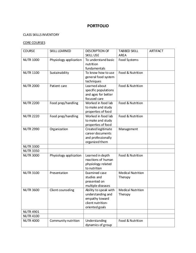 Portfolio and Artifacts