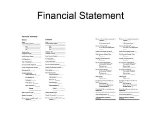 Financial Statement
 