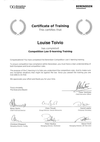 Compettion Law E-learning Training