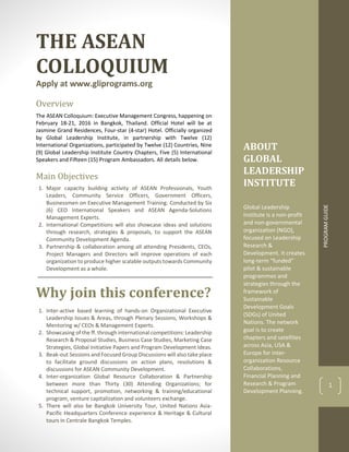 Colloquium Program Example PROGRAM GUIDE - ASEAN Colloquium (New) | PDF