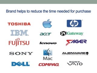 Brand helps to reduce the time needed for purchase
 
