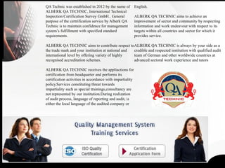 QA Technic Company Profile | PDF