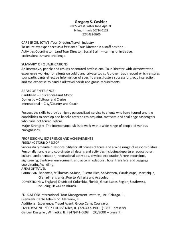 Gregory S resume with letter