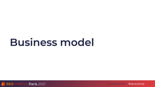 Paris 2021 #seocamp
Cycle Search
Business model
18
 