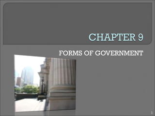 FORMS OF GOVERNMENT
1
 