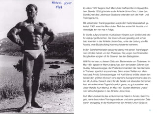 Die Marktgemeinde Thal liegt ca. 6 km
westlich von Graz und hat zurzeit ca.
2.400 Einwohner. Großteils noch vor-
handene Naturlandschaft, von ﬂeißiger
Bauershand gepﬂegte Wiesen, Äcker
und Wälder machen unsere Gemeinde
zu einem beliebten Ausﬂugsziel und
Naherholungsgebiet der Grazer Bevöl-
kerung, aber auch viele Urlauber aus
dem Ausland ﬁnden Dank der einzigarti-
gen Sehenswürdigkeiten den Weg
nach Thal.
Der Thalersee lädt im Sommer zum
Bootsfahren und zum Fischen ein und
bietet im Winter Eisläufern ein verträum-
tes Ambiente. Der Golfplatz mit seiner
naturnah gestalteten 27-Loch-Anlage und die Langlauﬂoipe sind weite-
re Attraktionen und sind diese mittlerweile ein nicht mehr wegzuden-
kender Teil des Freizeitangebots am Rande der Landeshauptstadt
Graz. Idyllische Wanderwe-
ge, wie etwa der Arnold
Schwarzenegger Wander-
weg, die sich durch unsere
malerische Landschaft
schlängeln, laden junge und
alte Erholungsuchende zum
Seelenbaumeln ein. Nicht we-
niger einladend ist aber für
Naturgenießer der von Graz-
Gösting über den Thalersee zum Freizeitpark sowie ins Ortszentrum
führende Radweg.
Aber auch kulinarische Feinspitze kommen in Thal auf Ihre Kosten. Ei-
nige ortsansässige bäuerliche Betriebe produzieren beste selbst ge-
machte Fleisch- und Wurstwaren, sowie verschiedene Kernöle und bie-
ten einen ab Hof-Verkauf an.
Gesellschaftlich tut sich in Thal natürlich auch einiges – so beleben
über 20 aktive Vereine das gesellschaftliche, sportliche, kulturelle und
wirtschaftliche Leben in unserer Gemeinde und bilden damit einen
wesentlichen Beitrag für ein funktionierendes, von gegenseitigem
Respekt und Hilfsbereitschaft geprägten „Dorﬂeben“. Vielfältig sind
auch die Veranstaltungsangebote von unseren Vereinen, die vom
Seifenkistenrennen über die Konzerte unseres Marktmusikvereines
und Singkreises bis zu den Theaterveranstaltungen der weit über die
Grenzen von Thal hinaus bekannten Sternthalern reicht. Highlight des
gelebten Vereinswesens in Thal ist aber zweifelsohne der Jakobi-
kirtag, der jährlich gemeinsam von einem Organisationskomitee
bestehend aus Vertretern von Thaler Vereinen vor unserer wunder-
schönen Pfarrkirche veranstaltet wird.
Auch im Sektor Bildung hat
unserer Gemeinde etliches zu
bieten. So werden in der
Volksschule Thal derzeit 7
Klassen geführt und es wird
eine Nachmittagsbetreuung
angeboten. Ein bestens ausge-
bildetes Team von Mitarbeiter-
innen führt den gemeinde-
eigenen Kindergarten mit 3 Vormittagsgruppen und 2 Nachmittags-
gruppen. Auch die Landwirtschaftliche Fachschule Grottenhof-Hardt
ist weit über unsere Gemeindegrenzen hinweg bekannt. In diesem
Zusammenhang darf ich Sie aber auch auf unser Volkshochschul-
angebot hinweisen und einladen, von deren reichhaltigem Angebot
Gebrauch zu machen.
Selbstverständlich hat auch an
Sehenswürdigkeiten unserer
Gemeinde etliches zu bieten:
vielbesuchte Touristenmagnete
sind etwa die Pfarrkirche St.
Jakob (Umbau Prof. Ernst
Fuchs), das Arnold Schwarz-
enegger Museum; sehenswert
sind aber auch das im Privatbe-
sitz beﬁndliche Schloss Oberthal und die Burgruine Thal sowie die
Sternwarte Steinberg.
5
Die Marktgemeinde Thal liegt ca. 6 km
westlich von Graz und hat zurzeit ca.
2.400 Einwohner. Großteils noch vor
handene Naturlandschaft, von ﬂeißiger
Bauershand gepﬂegte Wiesen, Äcker
und Wälder machen unsere Gemeinde
zu einem beliebten Ausﬂugsziel und
Naherholungsgebiet der Grazer Bevöl
kerung, aber auch viele Urlauber aus
dem Ausland ﬁnden Dank der einzigarti
gen Sehenswürdigkeiten den Weg
nach Thal.
Der Thalersee lädt im Sommer zum
Bootsfahren und zum Fischen ein und
bietet im Winter Eisläufern ein verträum
tes Ambiente. Der Golfplatz mit seiner
Auch im Sektor Bildung hat
unserer Gemeinde etliches zu
bieten. So werden in der
Volksschule Thal derzeit 7
Klassen geführt und es wird
eine Nachmittagsbetreuung
angeboten. Ein bestens ausge-
bildetes Team von Mitarbeiter-
innen führt den gemeinde-
 