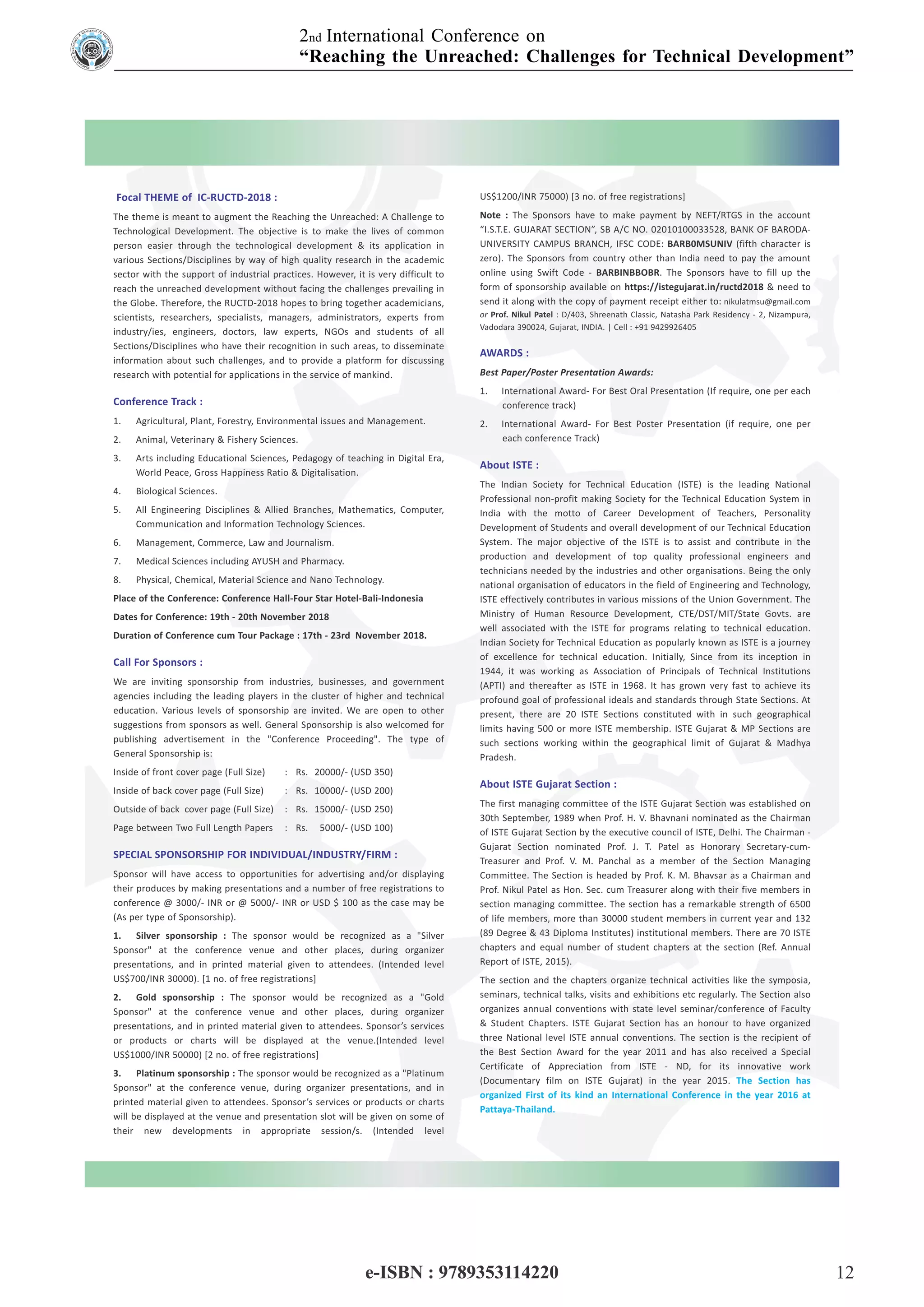 International Conference E-Book Proceeding E-RUCTD-2018