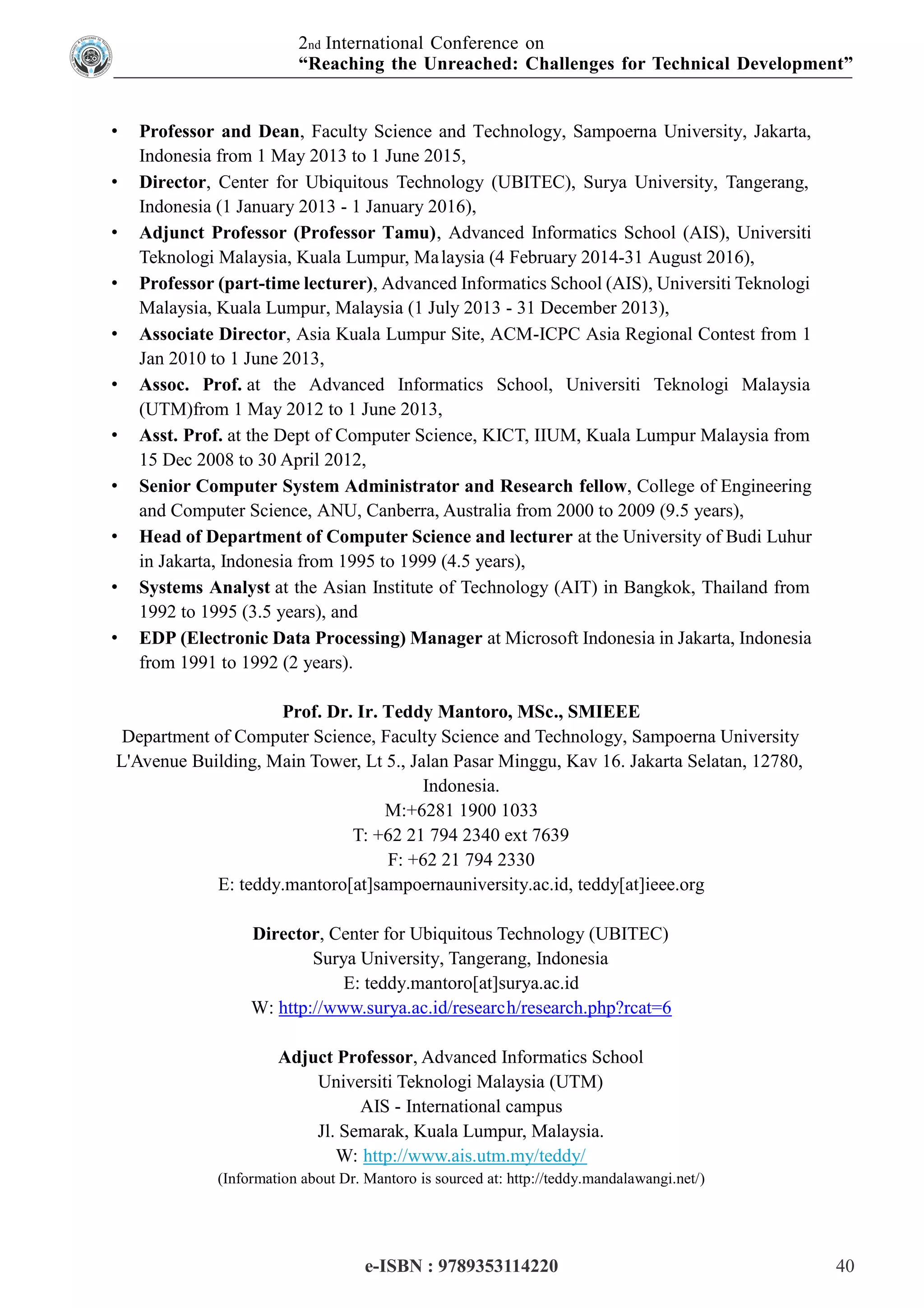 International Conference E-Book Proceeding E-RUCTD-2018