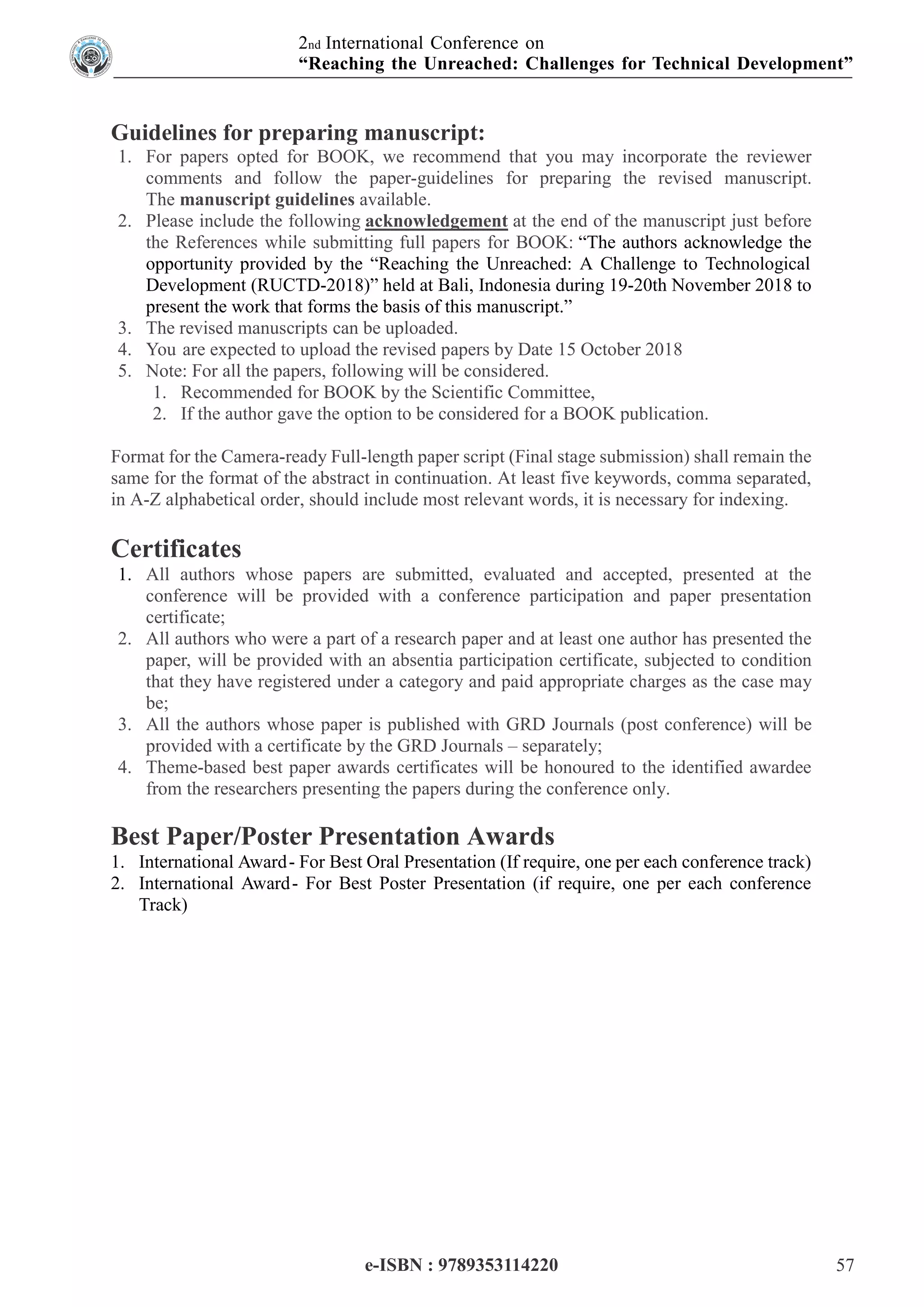 International Conference E-Book Proceeding E-RUCTD-2018