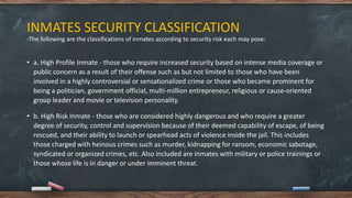 Prison Classification Process Criminal justice system for law students | PPTX