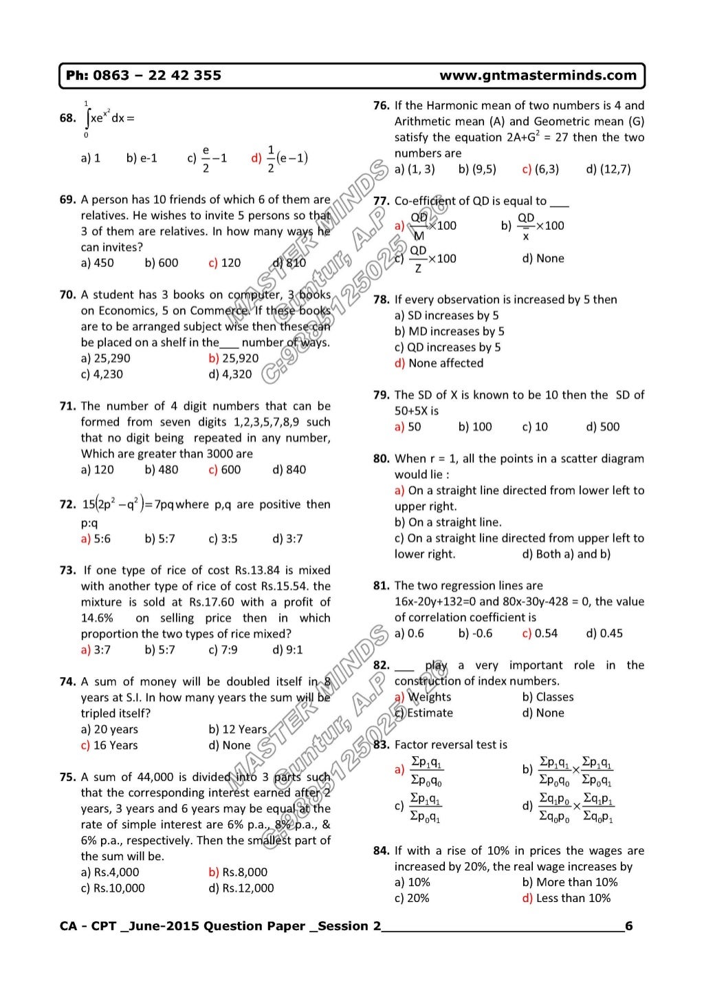Forex questions for ca final