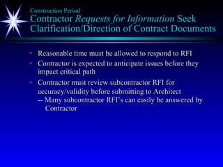 Critical Rfi Log Construction Administration Seminar | PPT