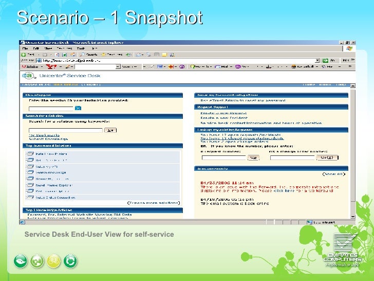 Ca Service Desk Demo Scenarios